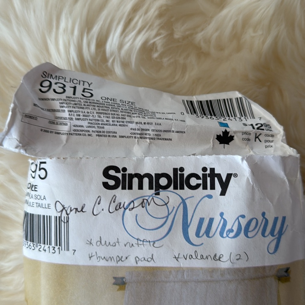 3 Simplicity nursery patterns - Picture 3 of 8